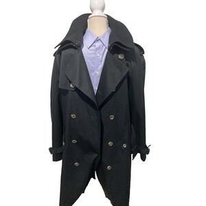 Vintage J.G. Hook Trench Coat Mens 40R Belted Epaulet Double Breasted USA Long